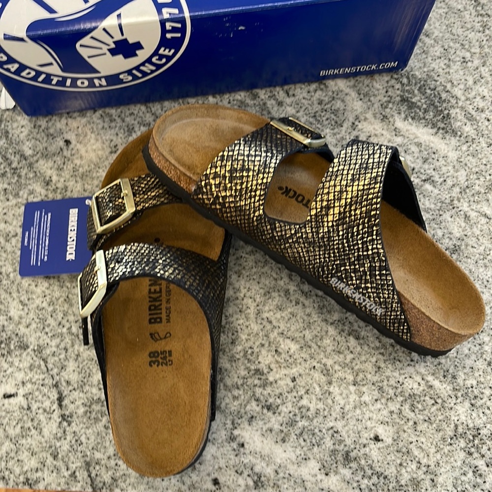 Birkenstock Arizona BS shiny python black